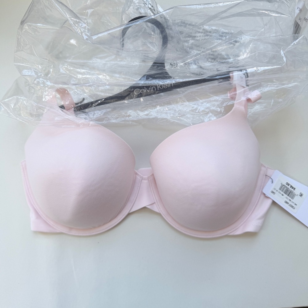 Calvin Klein Perfectly Fit Full Coverage Memory‎ Foam Bra Pink 34D F3837-680 NEW